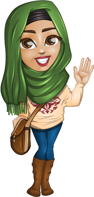 Free To Use Public Domain Muslim Clip Art - Arabian Female Cartoon Character (377x711), Png Download