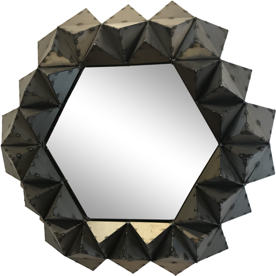 Hand Crafted Spot Welded Pyramid Mirror - Crystal (1022x1024), Png Download