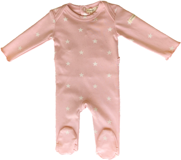 Fragile Pink Glitter Star Romper - Cotton (600x800), Png Download