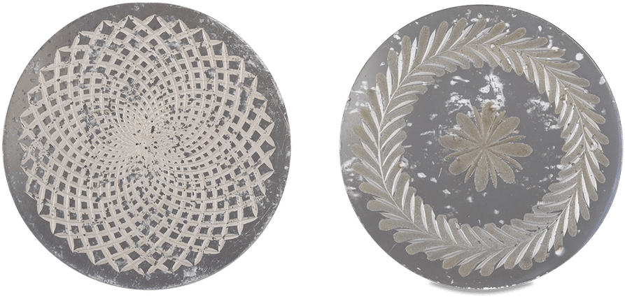 Avani Hand Etched Flower Mirror Placemat - Circle (1400x1008), Png Download
