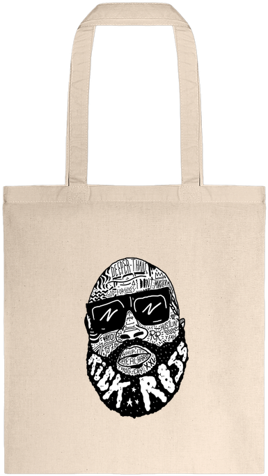 Sac En Toile Coton Rick Ross Head Par Nick Cocozza - Cotton (690x850), Png Download