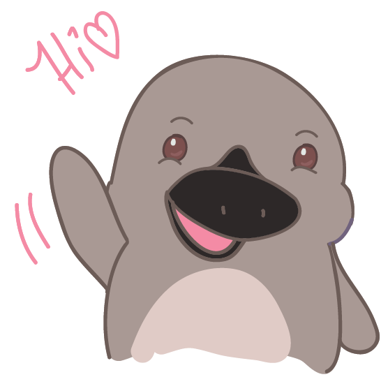 Platypus Says Hello - Cartoon (618x618), Png Download