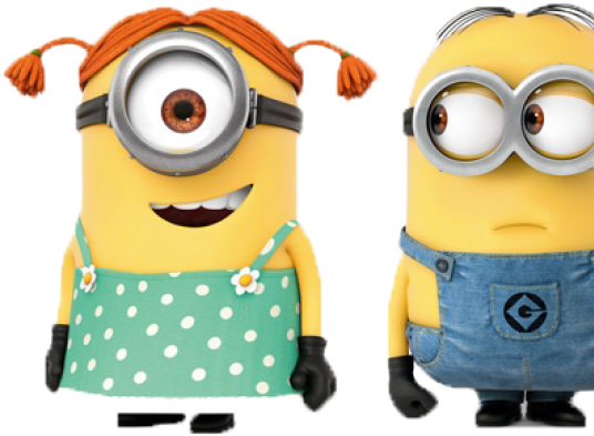 Despicable Me Clipart Gru - Male And Female Minion (640x480), Png Download