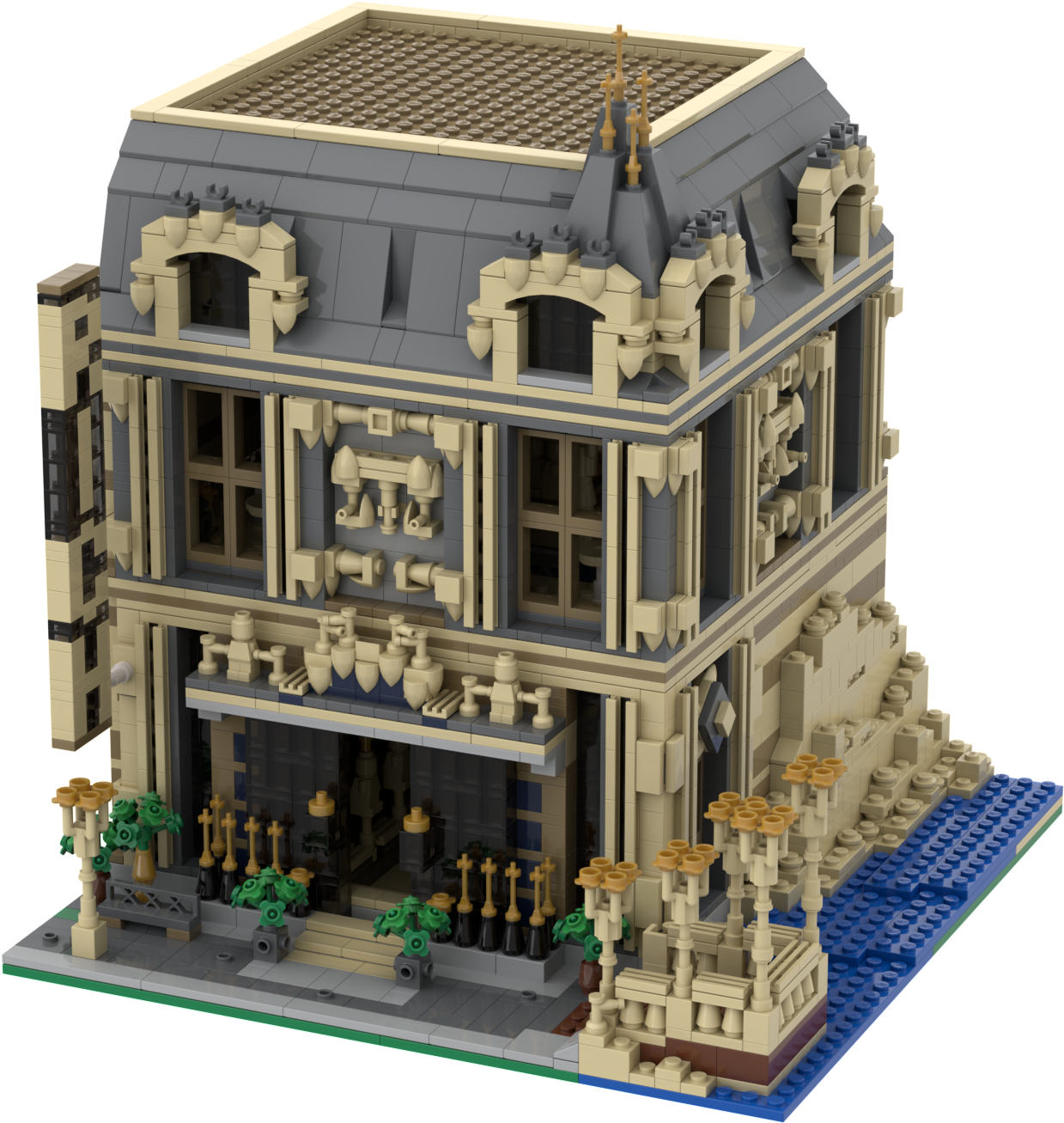 Mocbig Ben Rebuilt As A Street Ending Modular With - House (2048x1536), Png Download