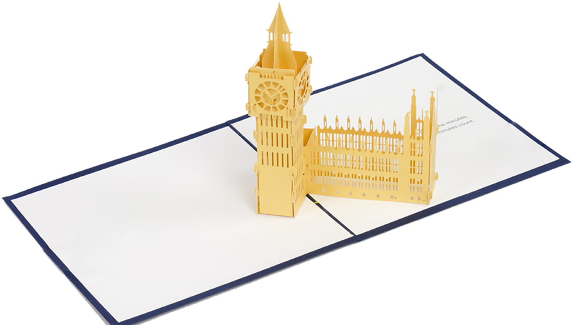 Big Ben Pop Up Card - City (1280x653), Png Download