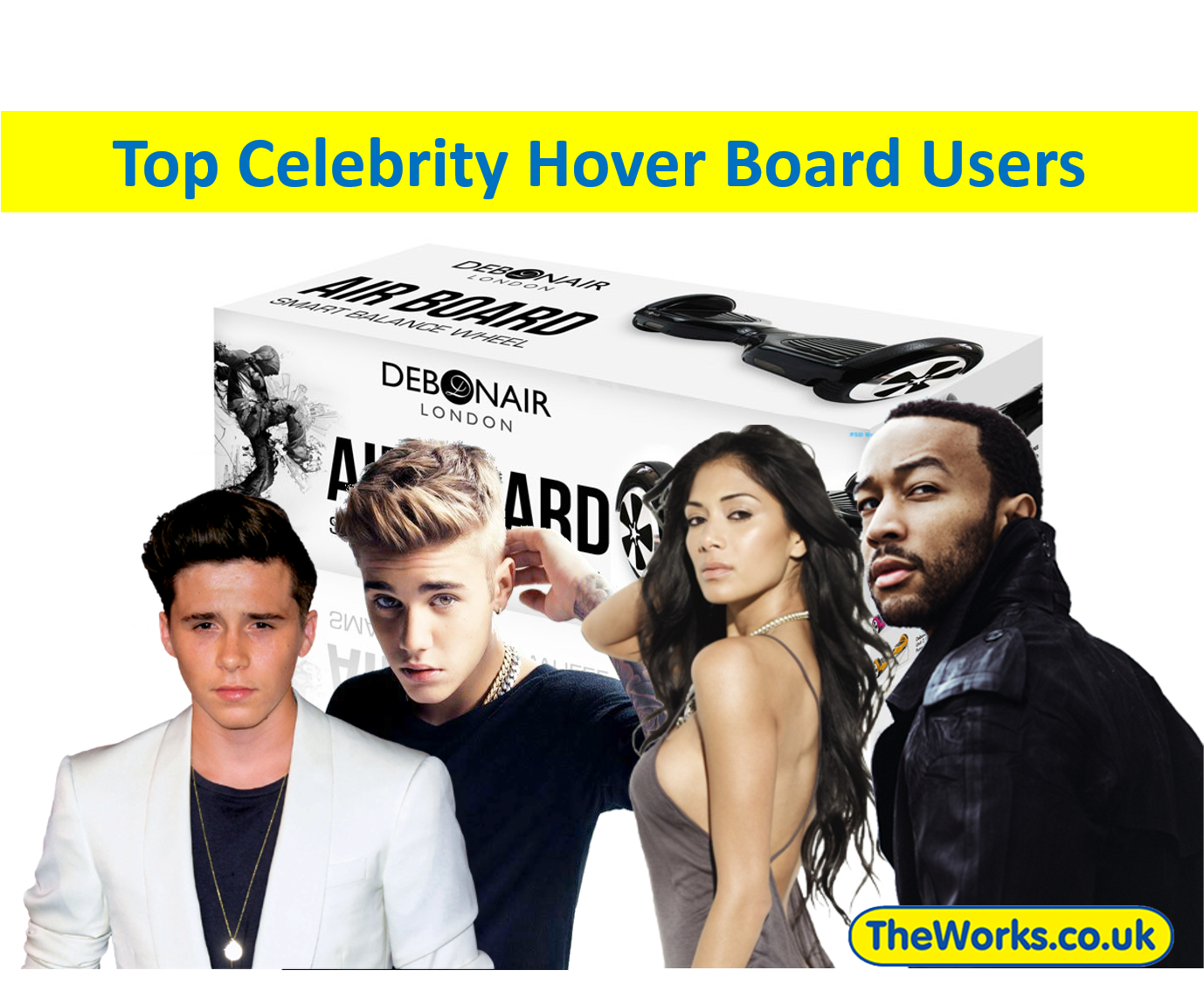Top Celebrity Hoverboard Users - Online Advertising (1395x1125), Png Download