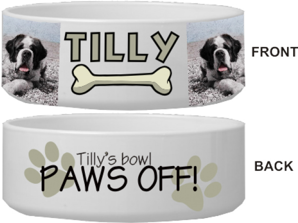 Personalised Ceramic Dog Bowl - Cavalier King Charles Spaniel (600x600), Png Download