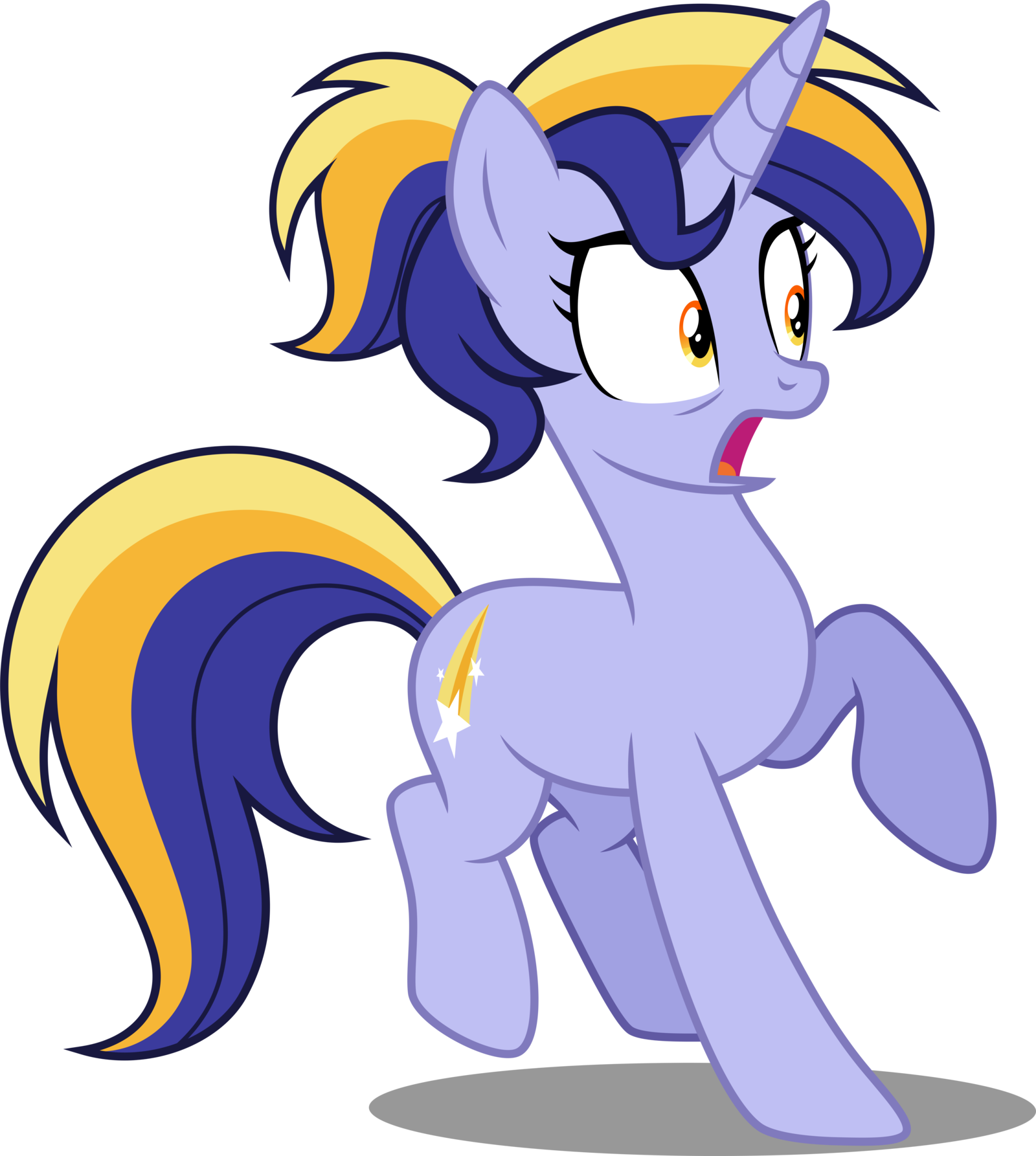 Night Star Shocked By Decprincess Night Star Shocked - Cartoon (1600x1786), Png Download