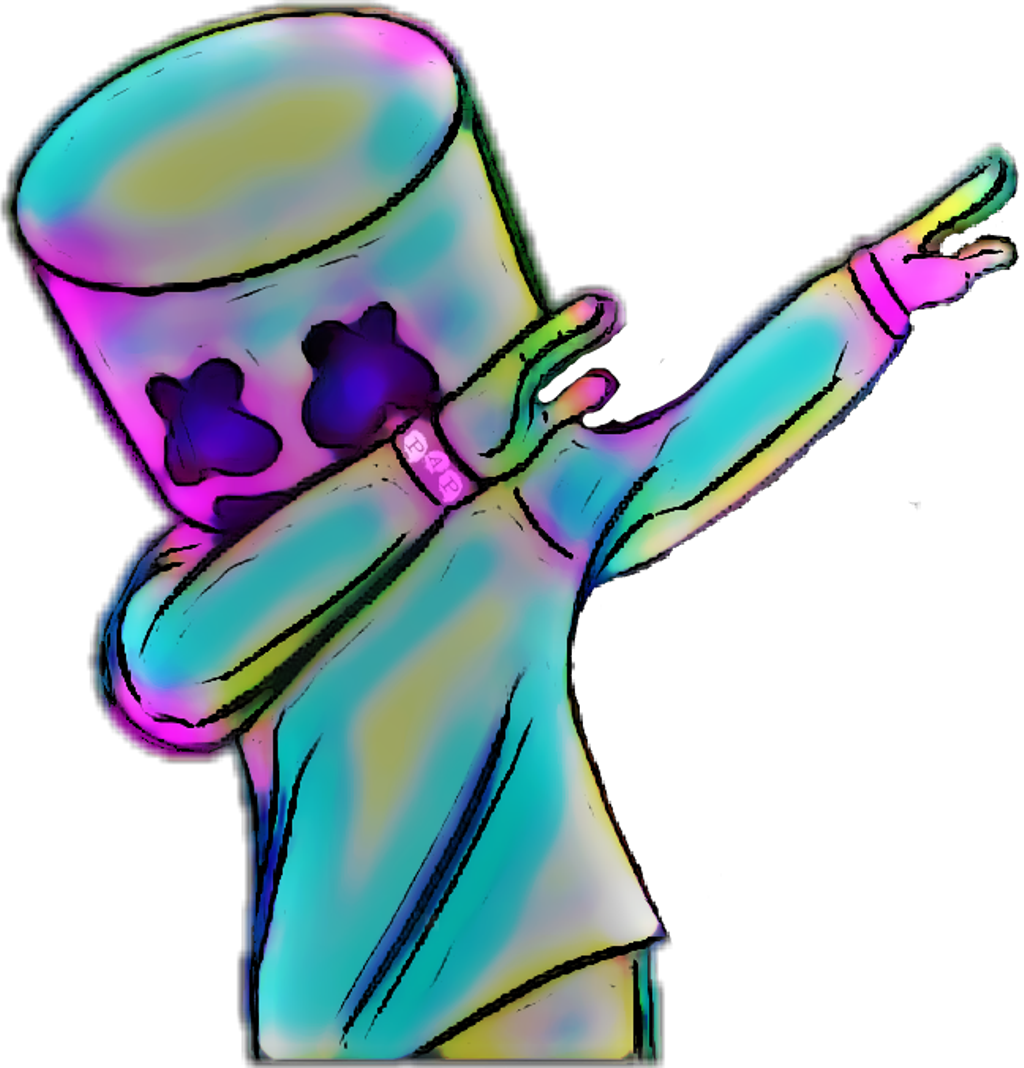 Dab Rainboweffect Marshmallow Magiceffect Picsartpassio - Marshmallow Dabbing (1024x1068), Png Download