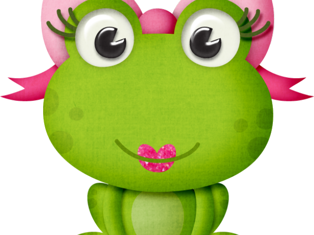 Green Frog Clipart Girl - Transparent Cartoon Frog (640x480), Png Download