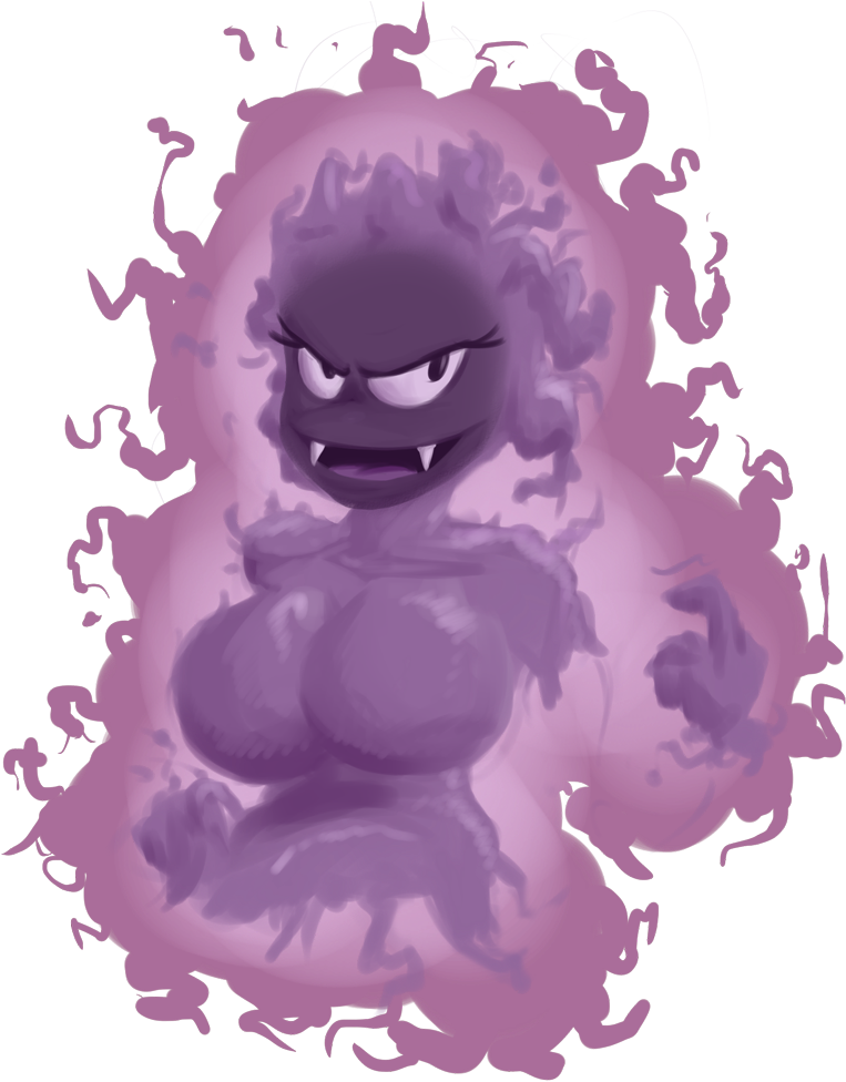 Gastly - Illustration (861x1000), Png Download