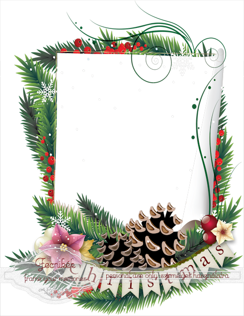 Christmas Banner Cluster Frame - Noel Papier Parchemin (491x634), Png Download