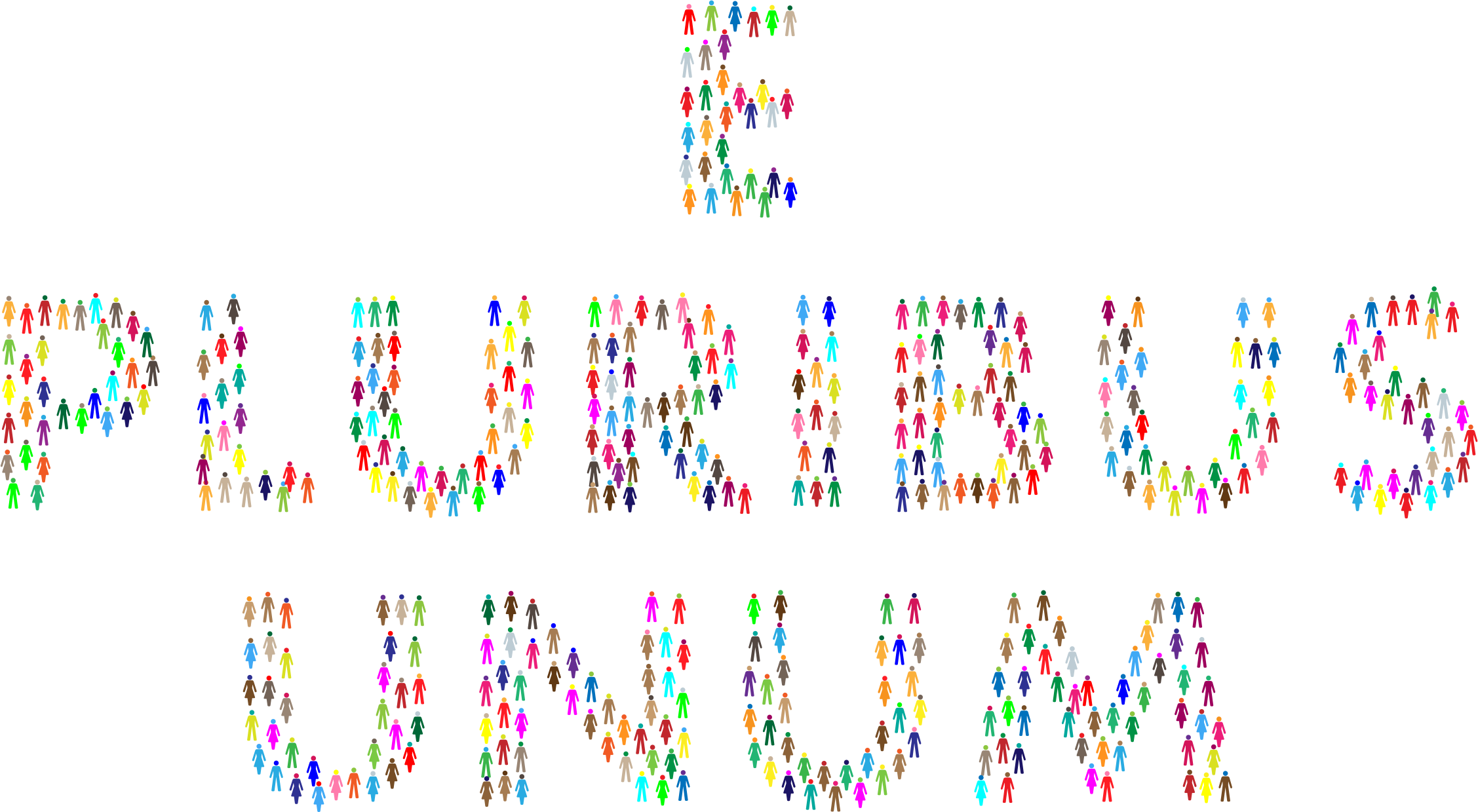 Clipart Prismatic E Pluribus Unum Is People No Background - Line Of People No Background (2255x1239), Png Download
