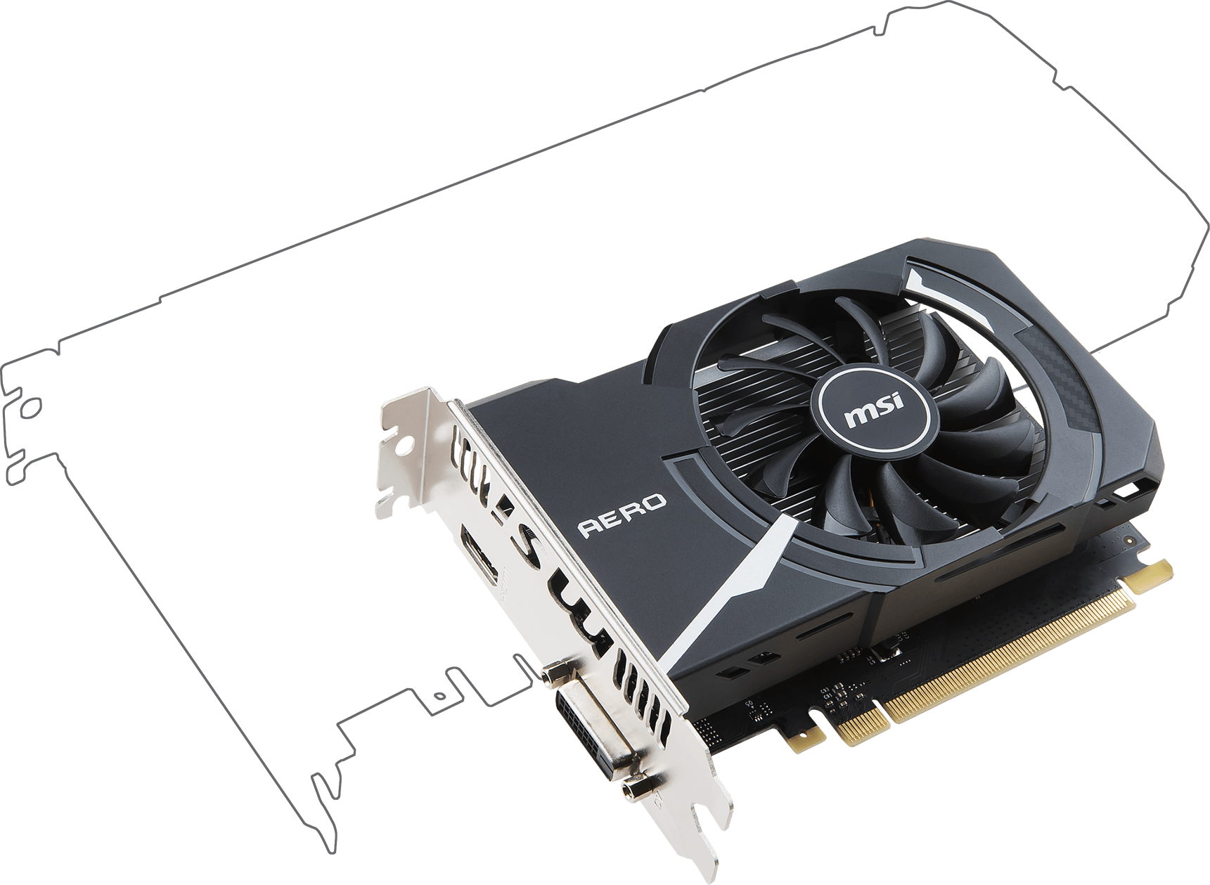 Aeroitx1030 - Nvidia 1030 1gb (1721x1259), Png Download