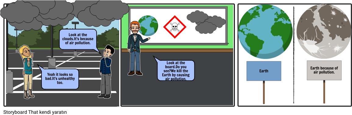 Air Pollution - Cartoon (1164x385), Png Download