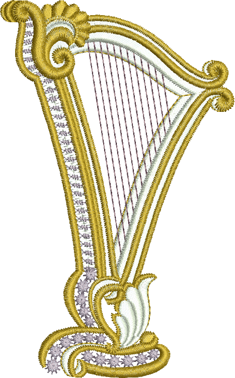 24 - Harp - Golden Harp Png (467x750), Png Download