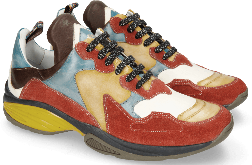 Sneakers Kobe 1 Suede Pattini Pompe White Sun Bluette - Sneakers (1024x1024), Png Download