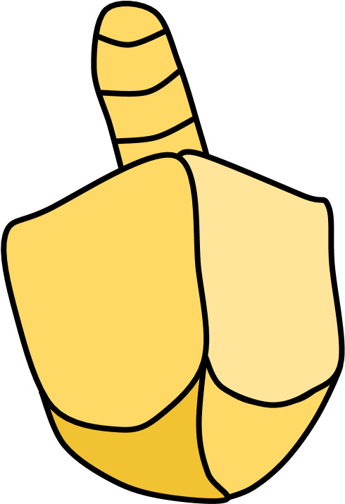 Dreidel, Yellow, Toy, Png (816x1056), Png Download