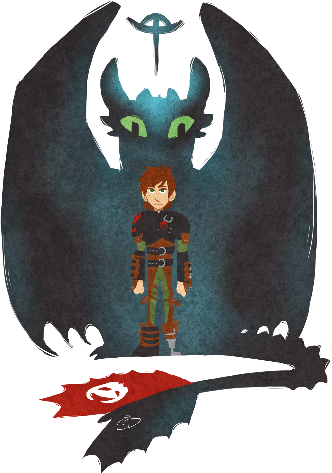 How To Train Your Dragon Httyd Toothless Hiccup How - Train Your Dragon Sketch (1280x1707), Png Download