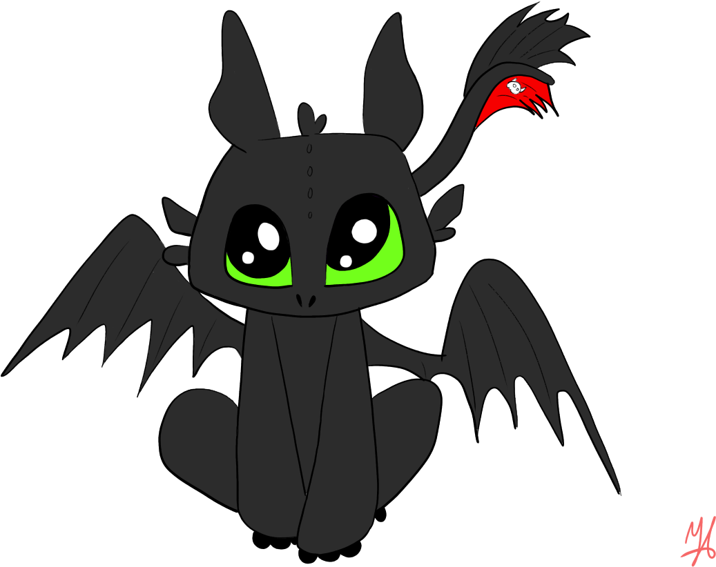 Chibi Toothless - Cartoon (1200x900), Png Download