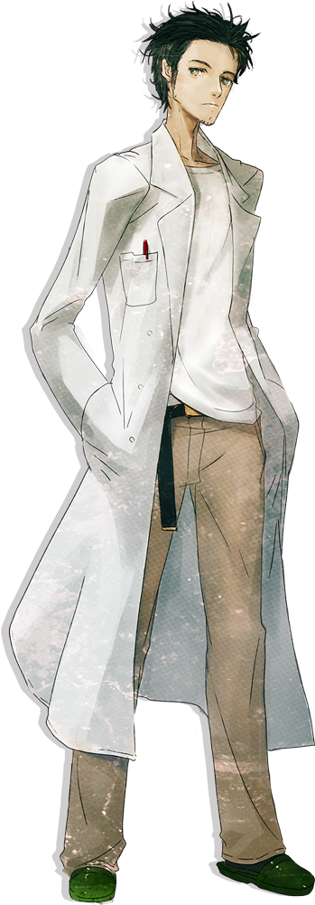 Okabe Rintarou Chara Design (500x1000), Png Download