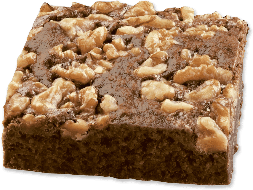 Walnut Brownie - Snack Cake (1003x693), Png Download