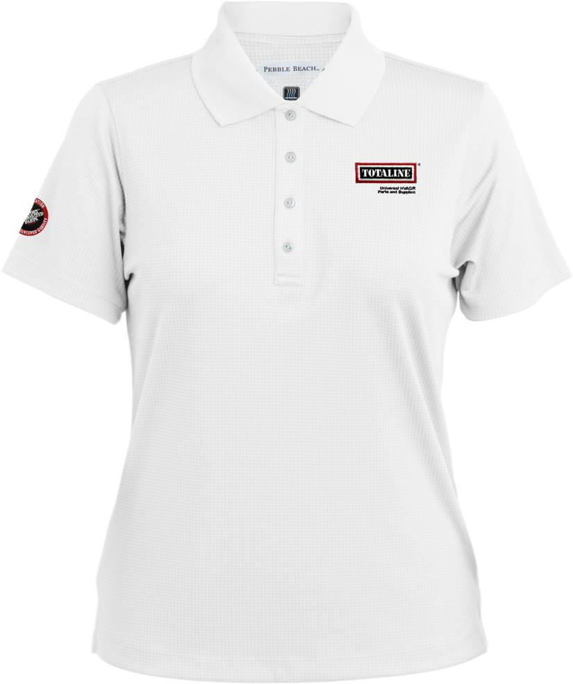 T1852w Ladies Grid Texture Polo - Women Polo Shirts White (1021x1024), Png Download