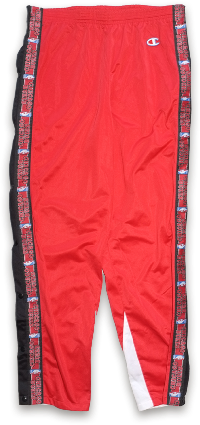 Vintage Champion Chicago Bulls Warm Up Pants Red - Pajamas (900x900), Png Download