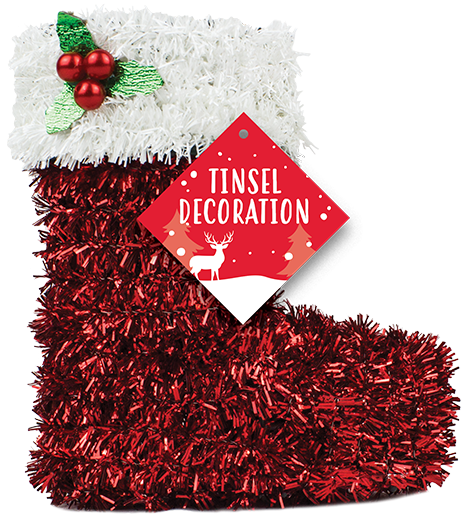 Christmas 3d Tinsel Table Decoration - Illustration (800x620), Png Download