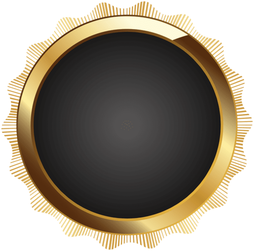 Free Png Download Seal Badge Black Clipart Png Photo - Circle (850x842), Png Download
