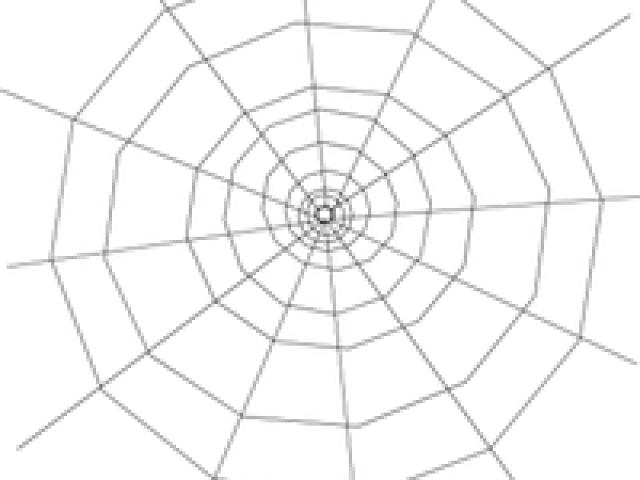 Spider Web Clipart Circular - Spider Net On Transparent Background (640x480), Png Download