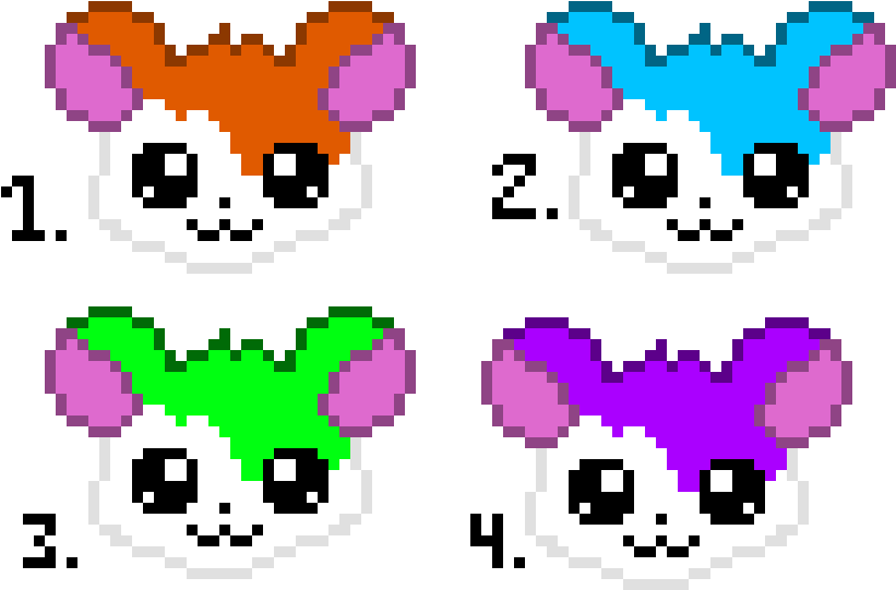 4 Kawaii Hamsters - Cartoon (930x600), Png Download