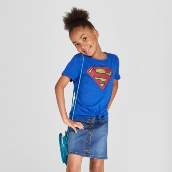 48 Pcs Dc Comics Girls' Superman Short Sleeve T-shirt, - Boy (1000x1000), Png Download
