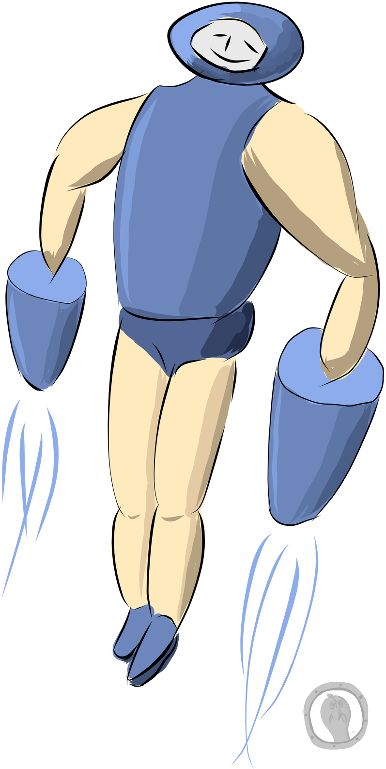 Shop Jet Man - Cartoon (821x1600), Png Download