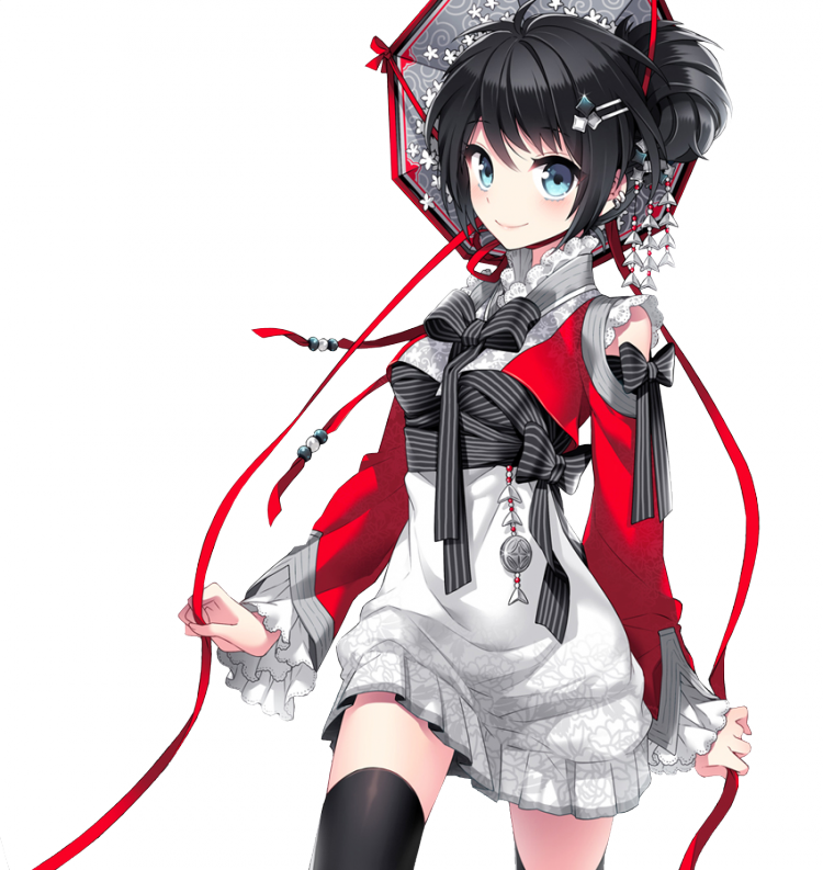 Tubes Style Mangas Png - Anime Girl With Short Black (750x793), Png Download