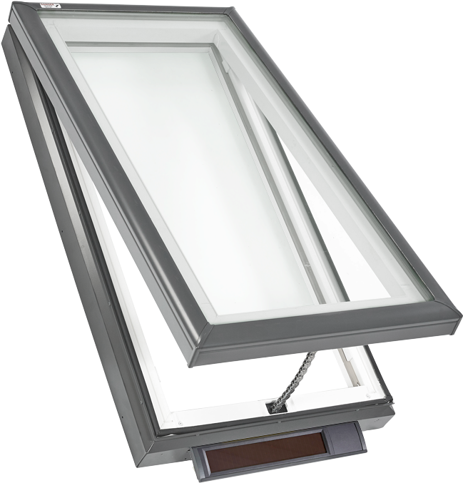 Velux Solar Powered "fresh Air" Skylight With A Venetian - Ventanas De Aluminio Para Tejados (912x1105), Png Download