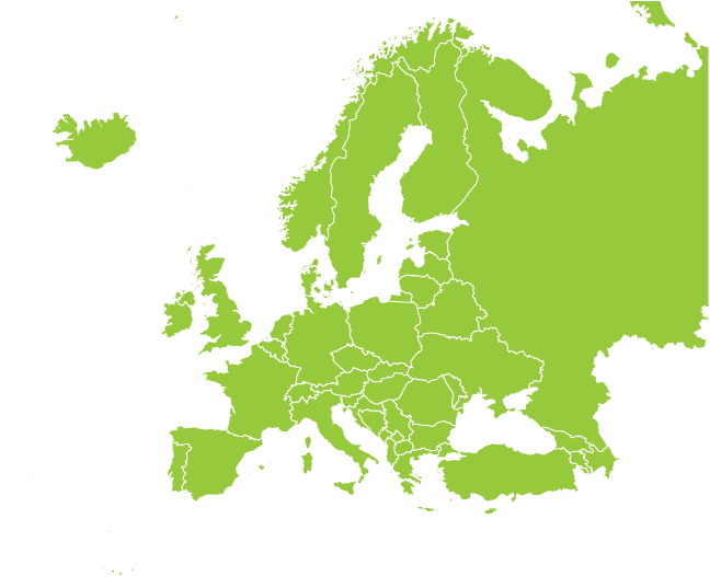 Europe - Europe Map Black (648x527), Png Download