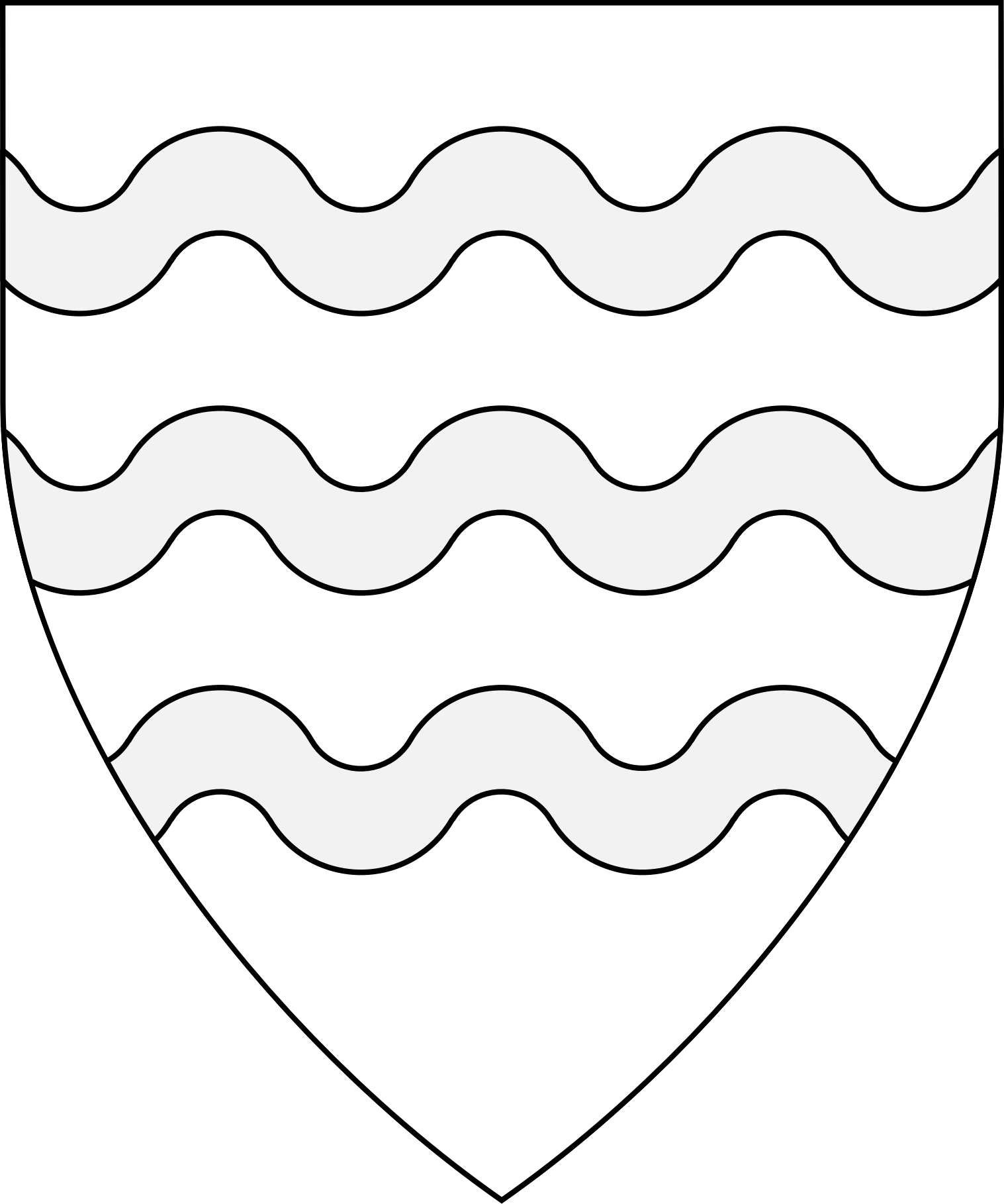 3 Bars Wavy - Line Art (1517x1818), Png Download
