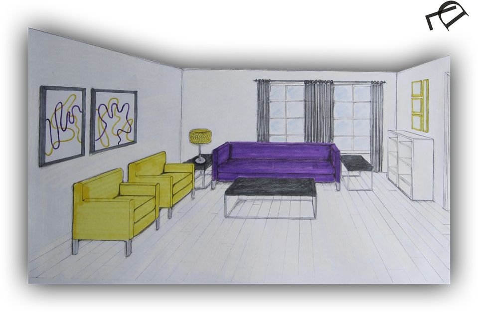 Living Room With Fireplace, - Living Room (1000x704), Png Download