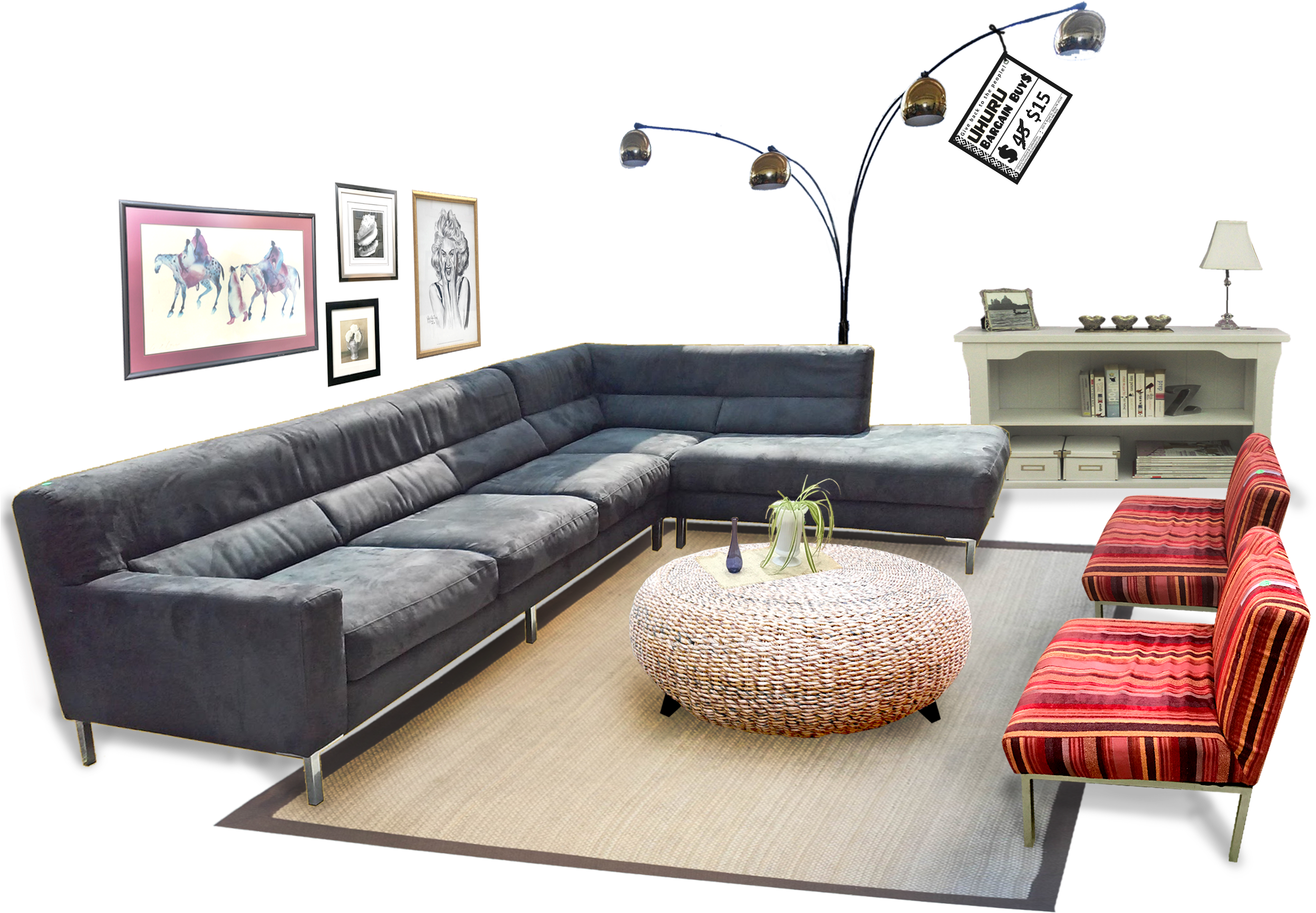 9m Instagram Yellow 13 Oct 2017 - Living Room (2544x1822), Png Download
