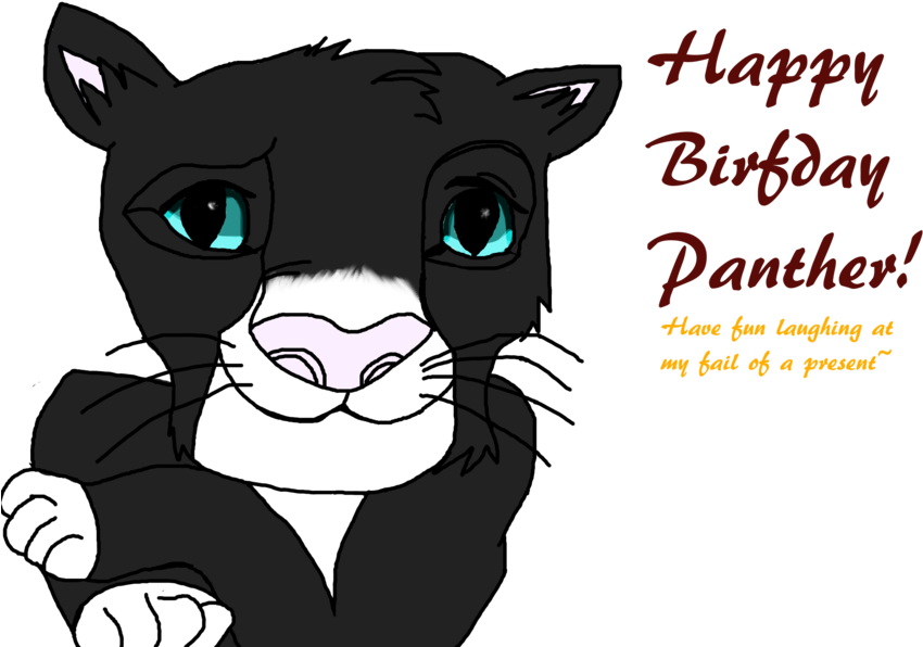 Panther Birthday Present By Holyxsmokes - Panther Birthday (850x596), Png Download