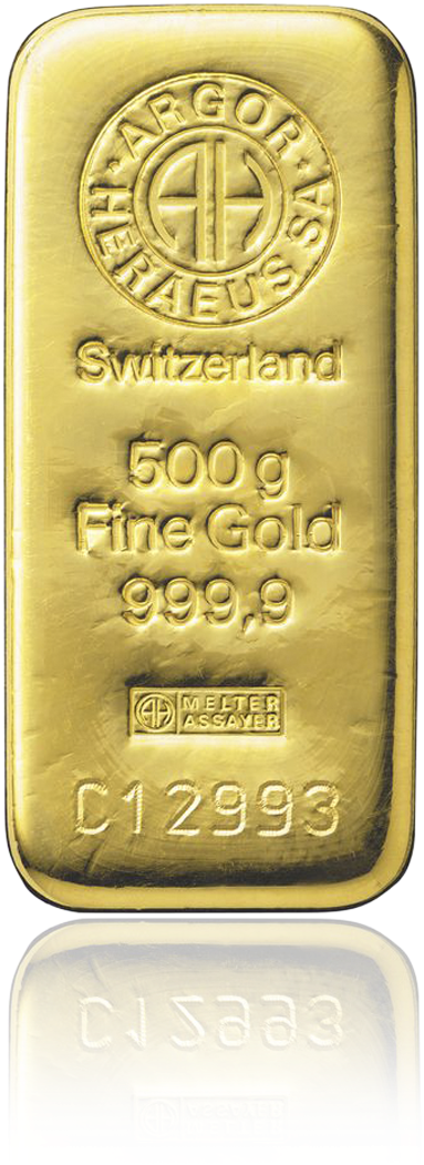 500 G Fine Gold - Argor Heraeus (1276x1276), Png Download