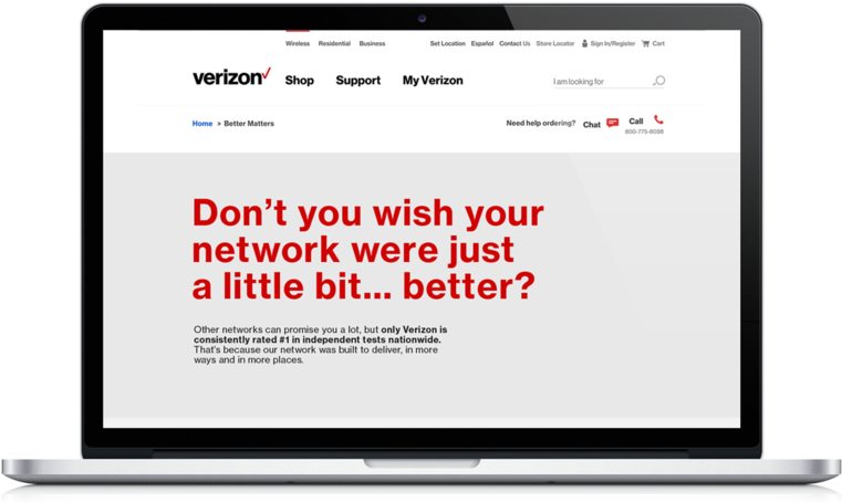 Verizon Bettermatter 1 - Flat Panel Display (1000x600), Png Download