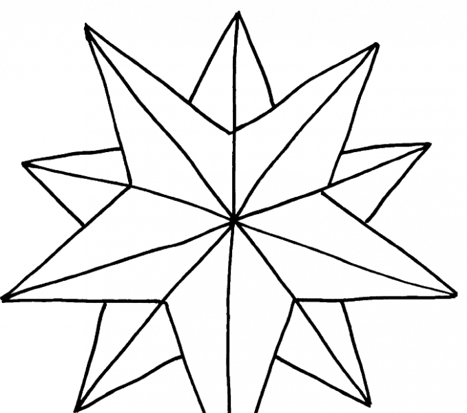 Star Christmas Coloring Pages Pictures A Nice Christmas - Christmas Star Coloring Pages Jpg (678x600), Png Download