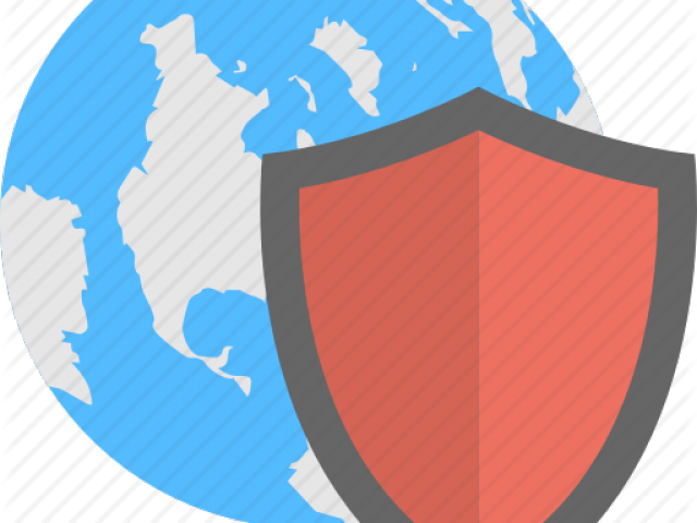 Security Shield Clipart Internet Security - Black And White Pictures Of World (640x480), Png Download