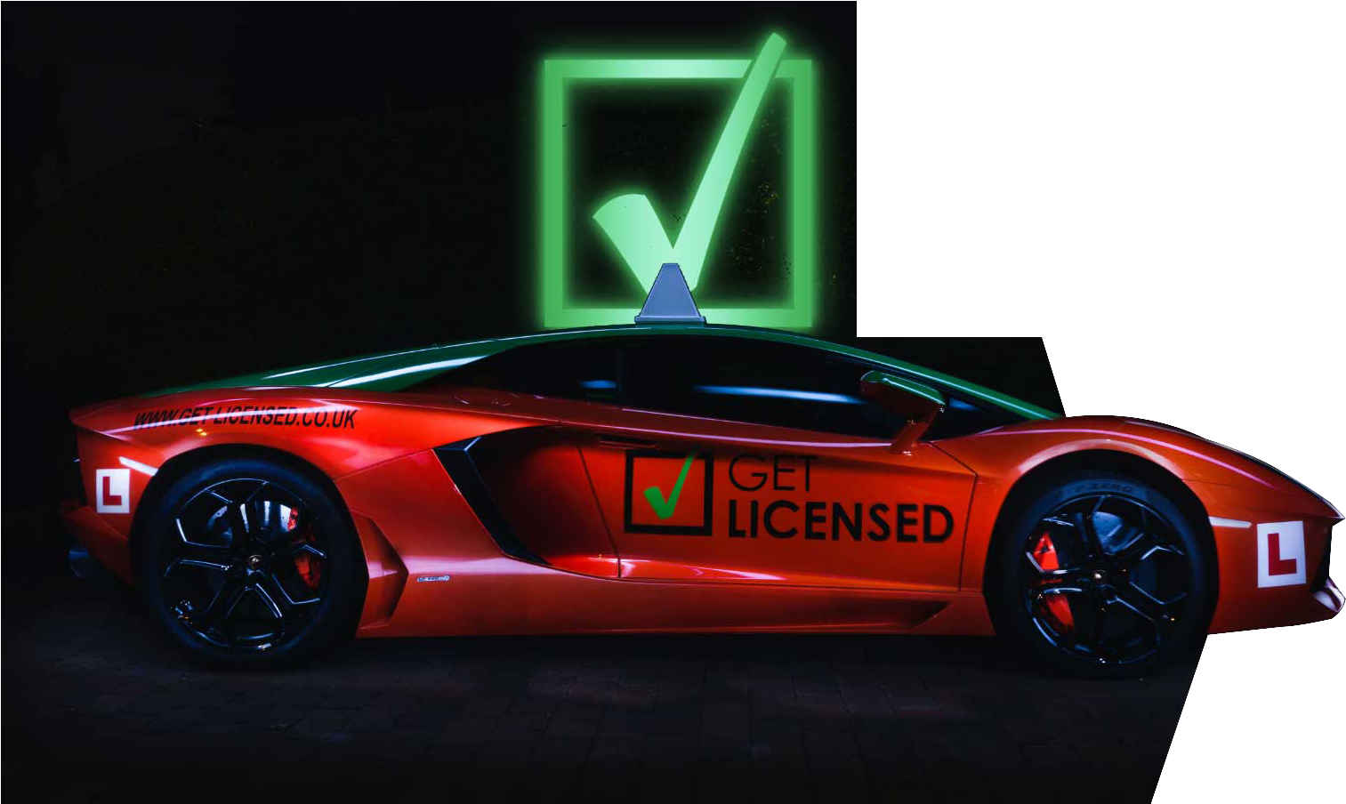 Supercharge Your Driving Lessons Introducing The World's - Lambo Learner Car (1526x903), Png Download