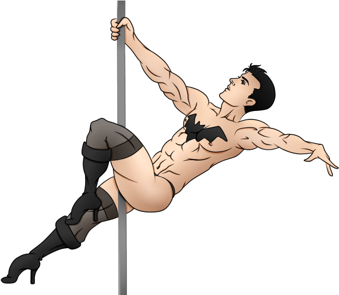 Stripper Png - Male Stripper Cartoon Png (694x592), Png Download