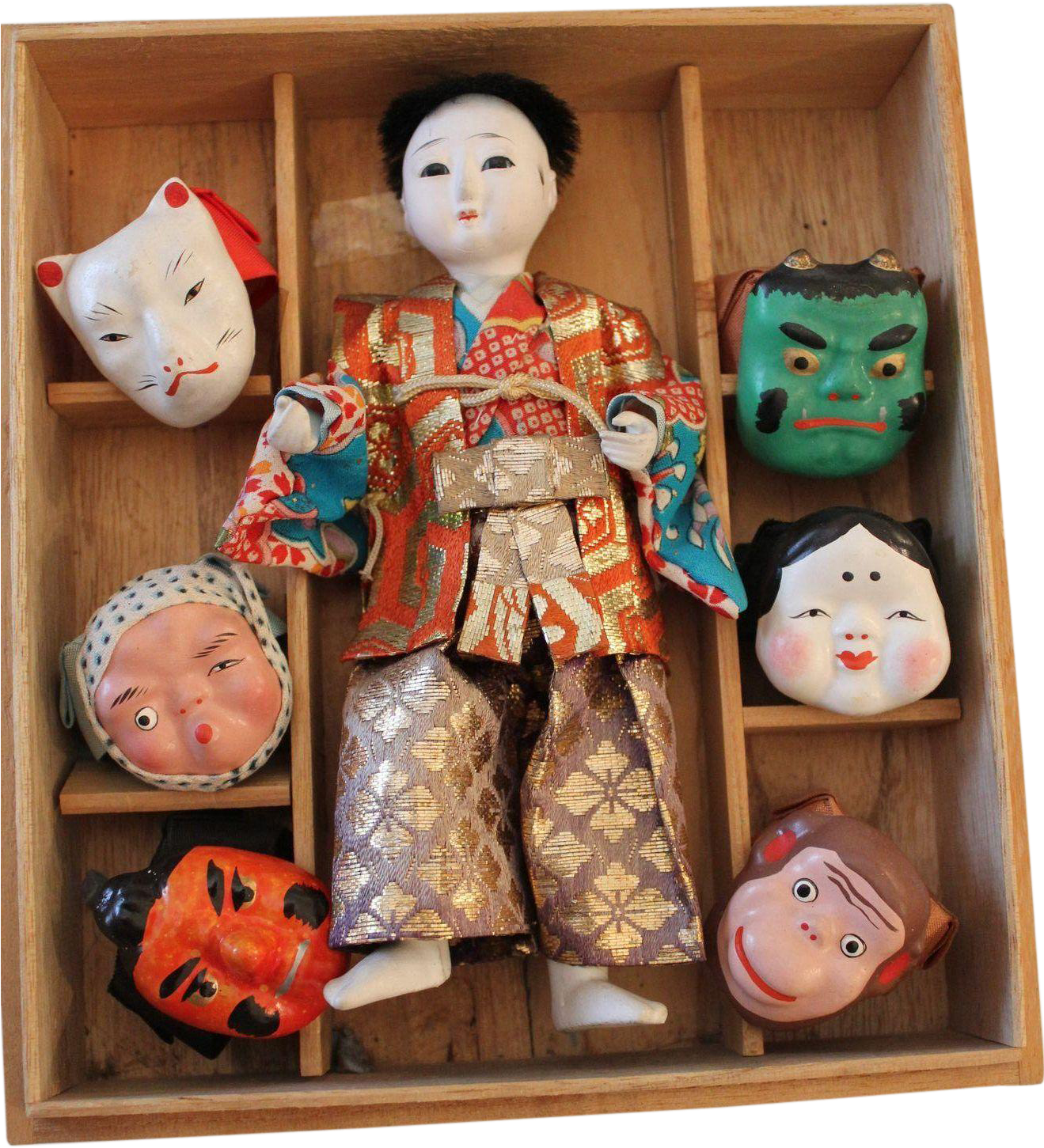Japanese Theatre Mask - Figurine (1450x1450), Png Download
