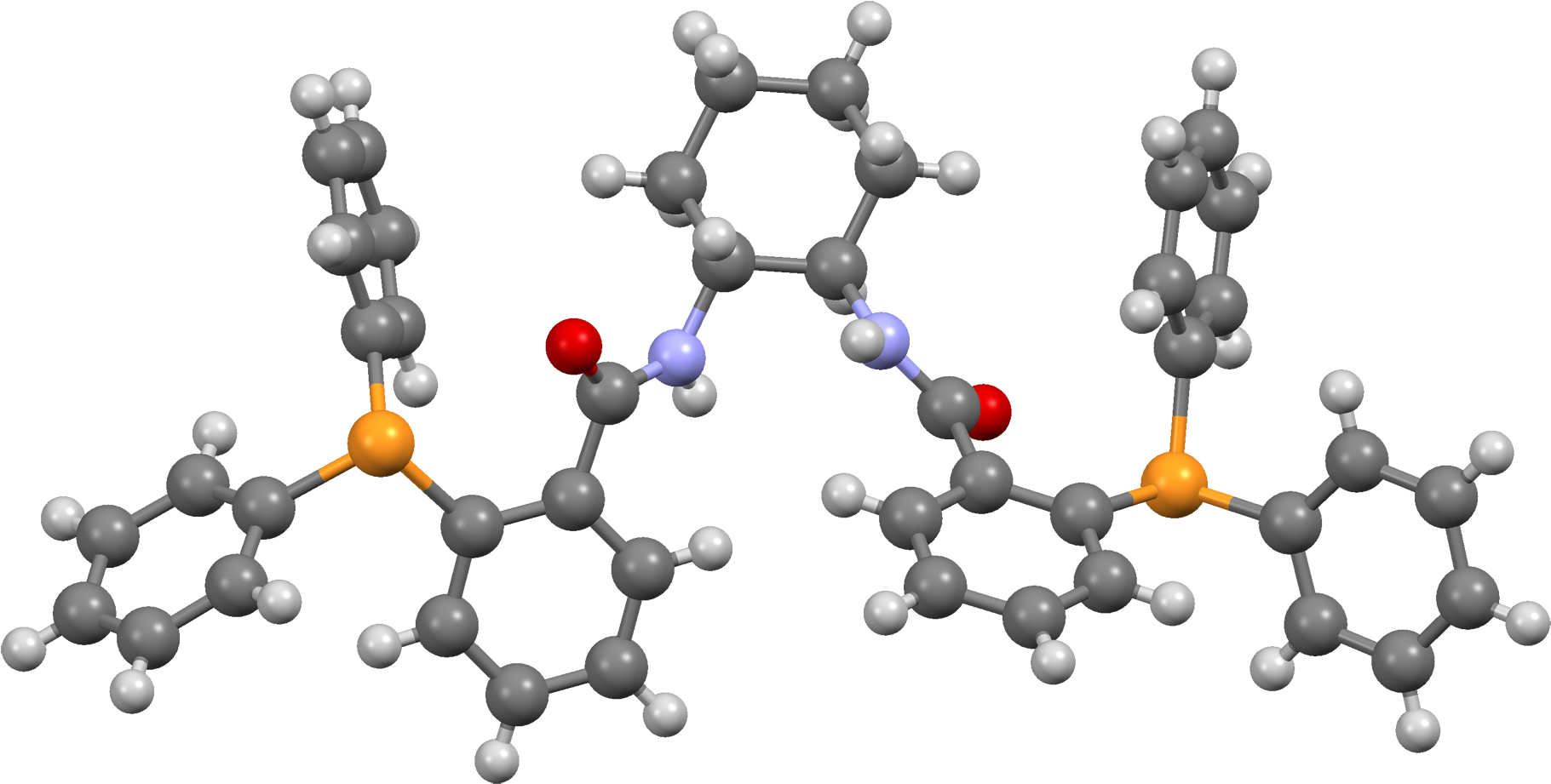Trost Ligand From Xtal 1999 Mercury 3d Balls - Perylenetetracarboxylic Dianhydride (2000x1100), Png Download
