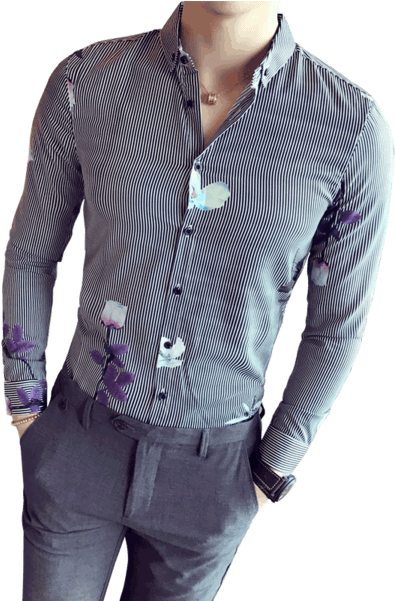 Autumn Uk Hotel Air Korean Version Long Sleeve Shirt - Pocket (600x600), Png Download